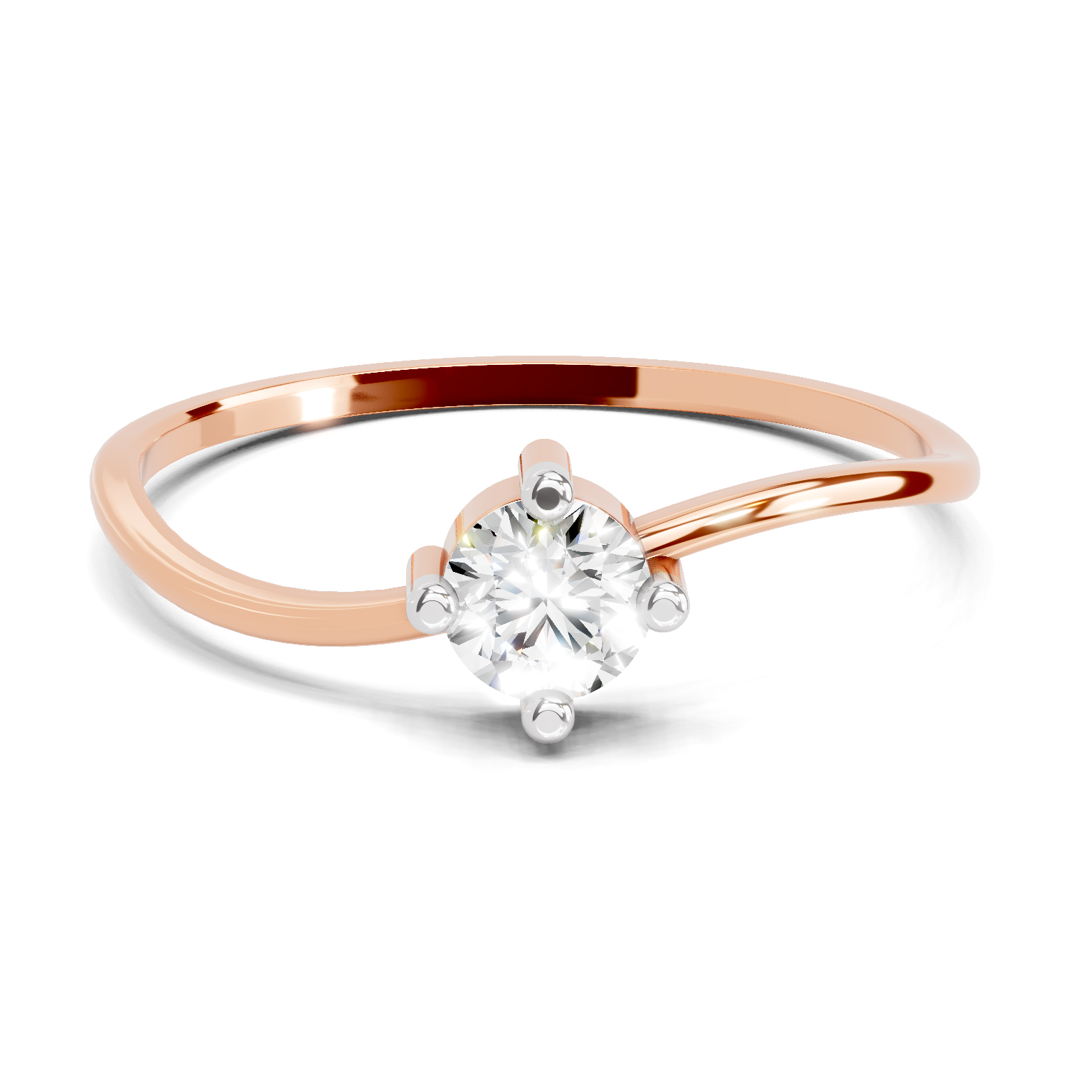 Sparkles 0.25 Ct Solitaire Diamond Engagement Ring in 14K Gold