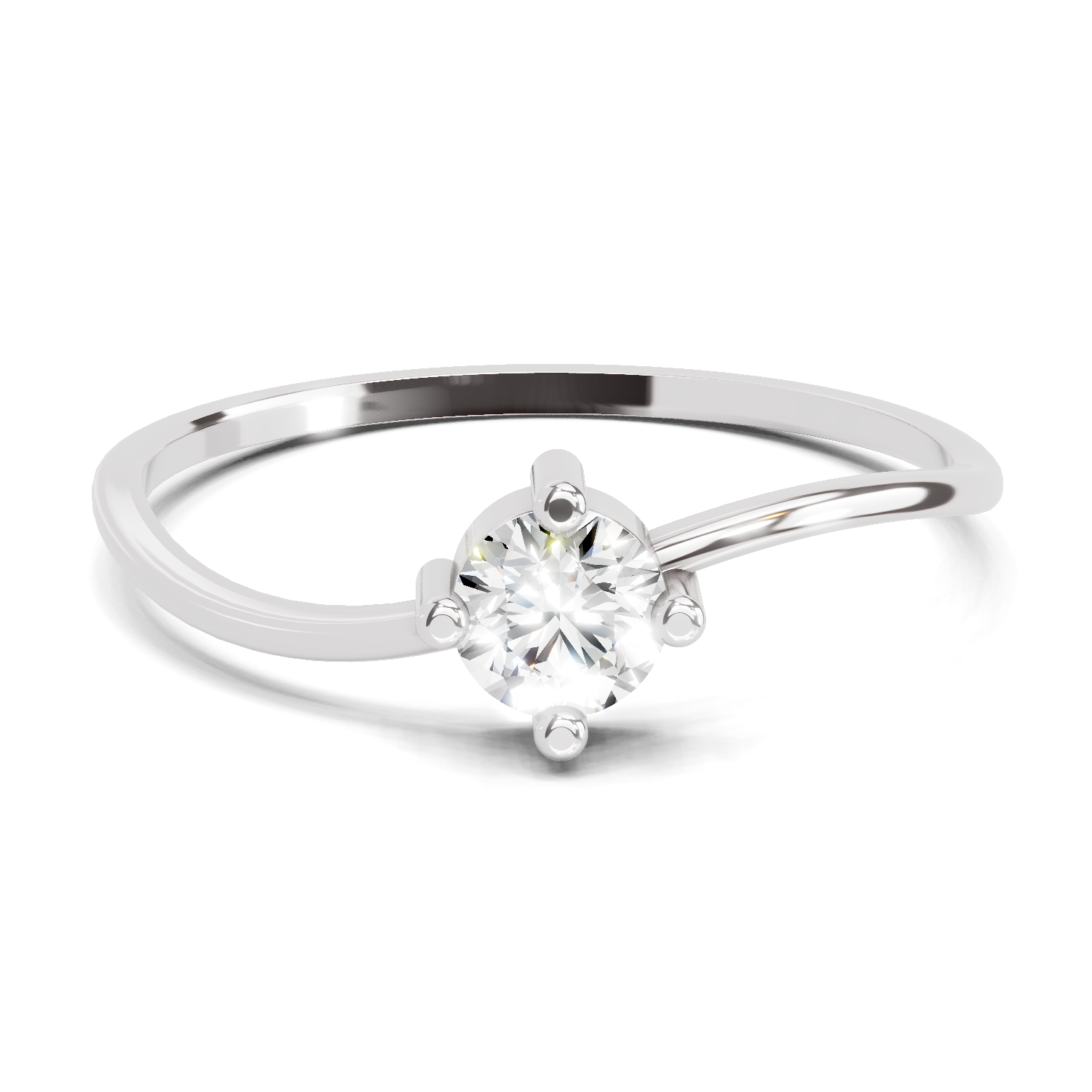 Sparkles 0.25 Ct Solitaire Diamond Engagement Ring in 14K Gold