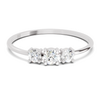Sparkles 0.24 Ct Three Stone Diamond Engagement Ring in 14K Gold