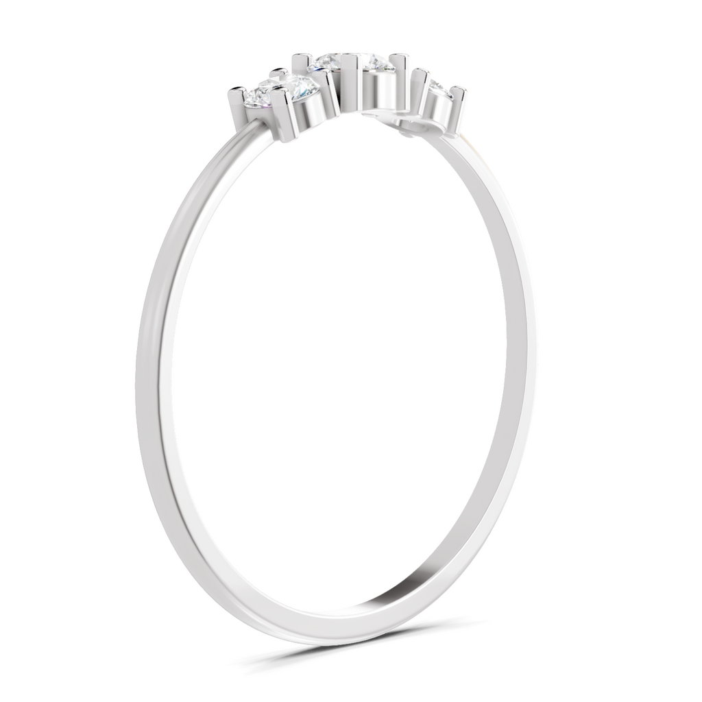 Sparkles 0.24 Ct Three Stone Diamond Engagement Ring in 14K Gold