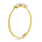 Sparkles 0.24 Ct Three Stone Diamond Engagement Ring in 14K Gold