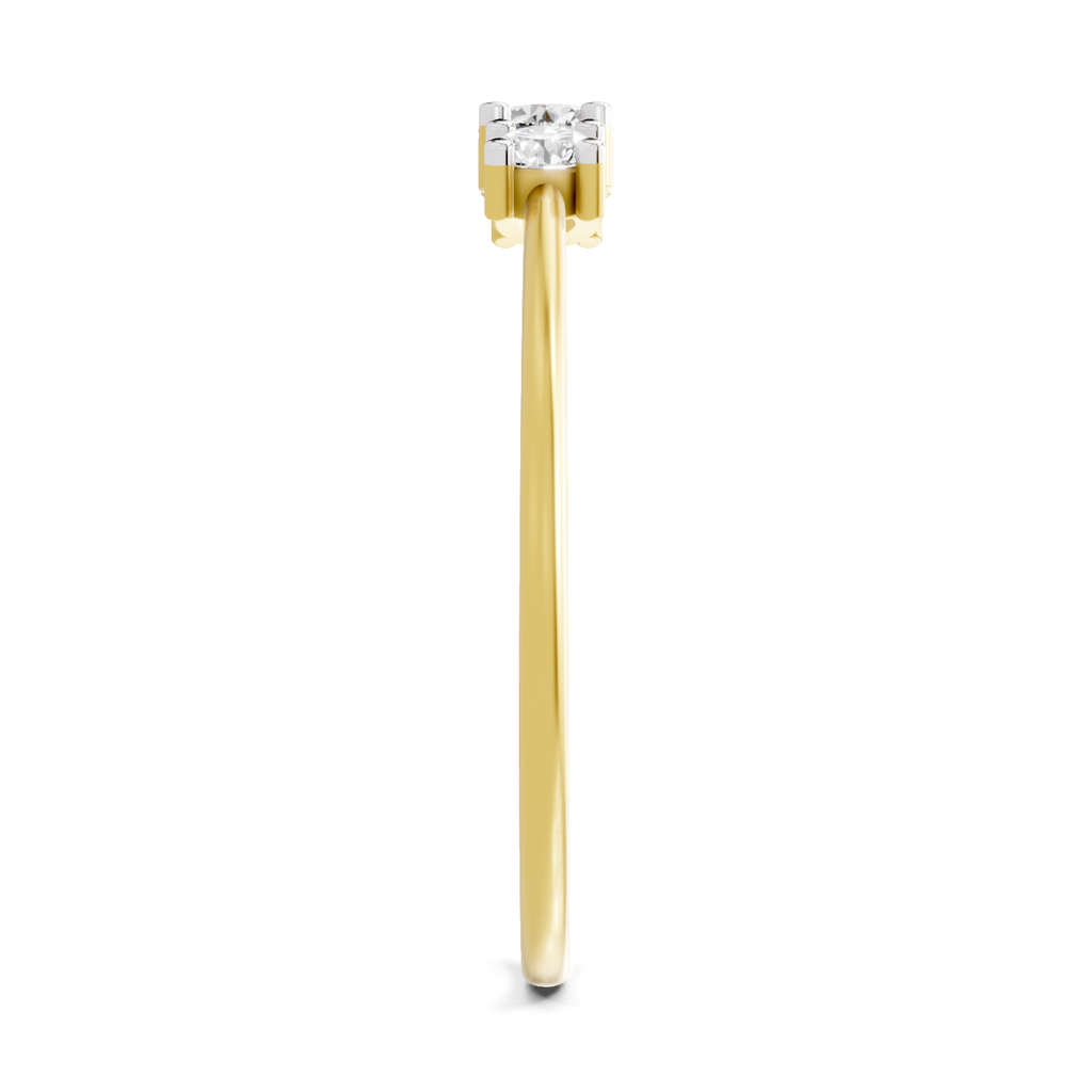 Sparkles 0.24 Ct Three Stone Diamond Engagement Ring in 14K Gold