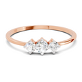 Sparkles 0.24 Ct Three Stone Diamond Engagement Ring in 14K Gold