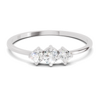 Sparkles 0.24 Ct Three Stone Diamond Engagement Ring in 14K Gold