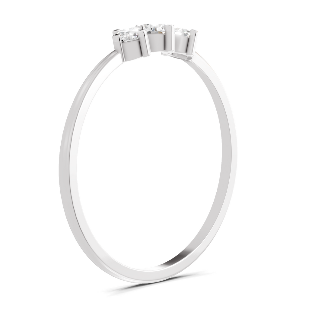 Sparkles 0.24 Ct Three Stone Diamond Engagement Ring in 14K Gold