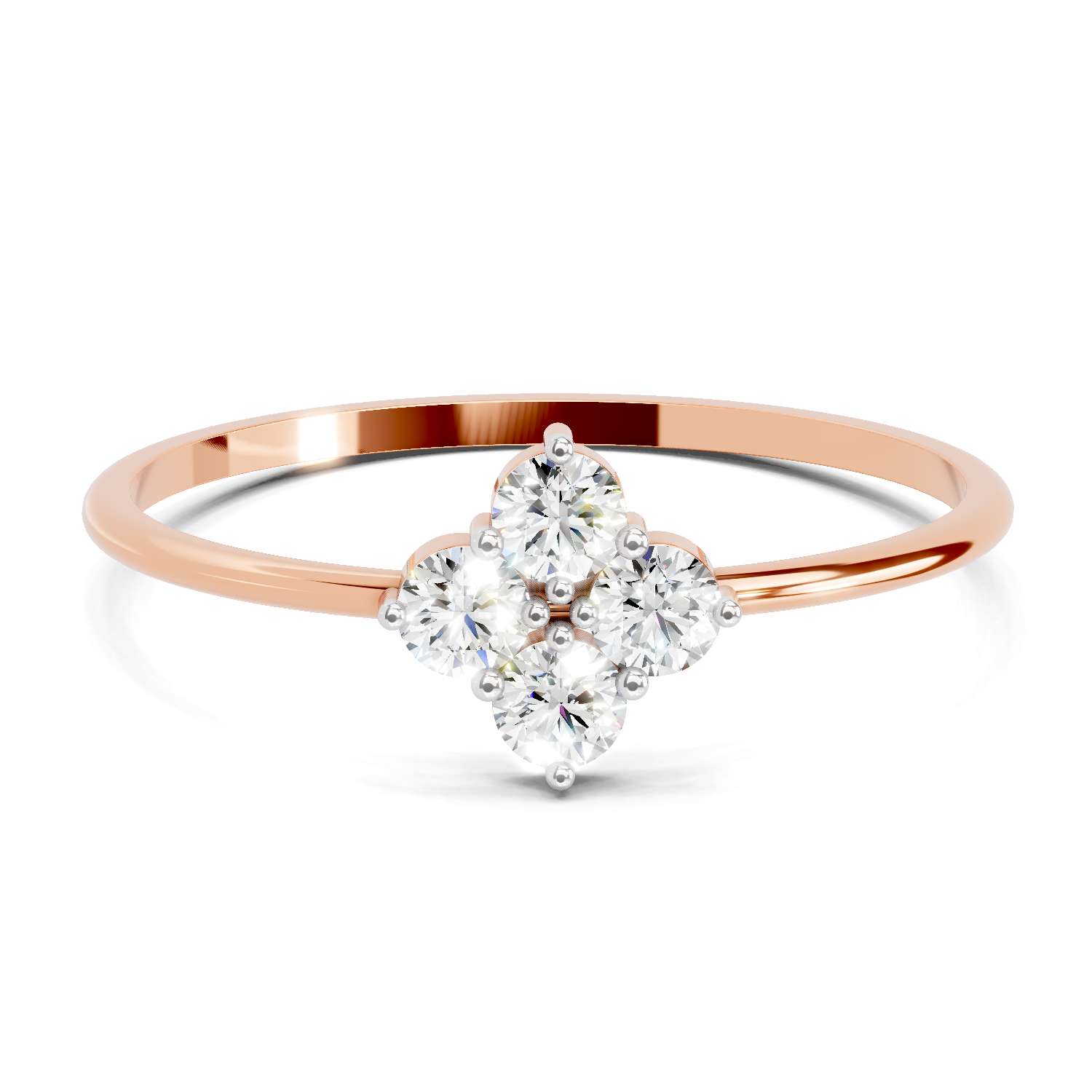 Sparkles 0.24 Ct Three Stone Diamond Engagement Ring in 14K Gold