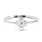Sparkles 0.24 Ct Floral Diamond Engagement Ring in 14K Gold