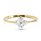 Sparkles 0.24 Ct Floral Diamond Engagement Ring in 14K Gold