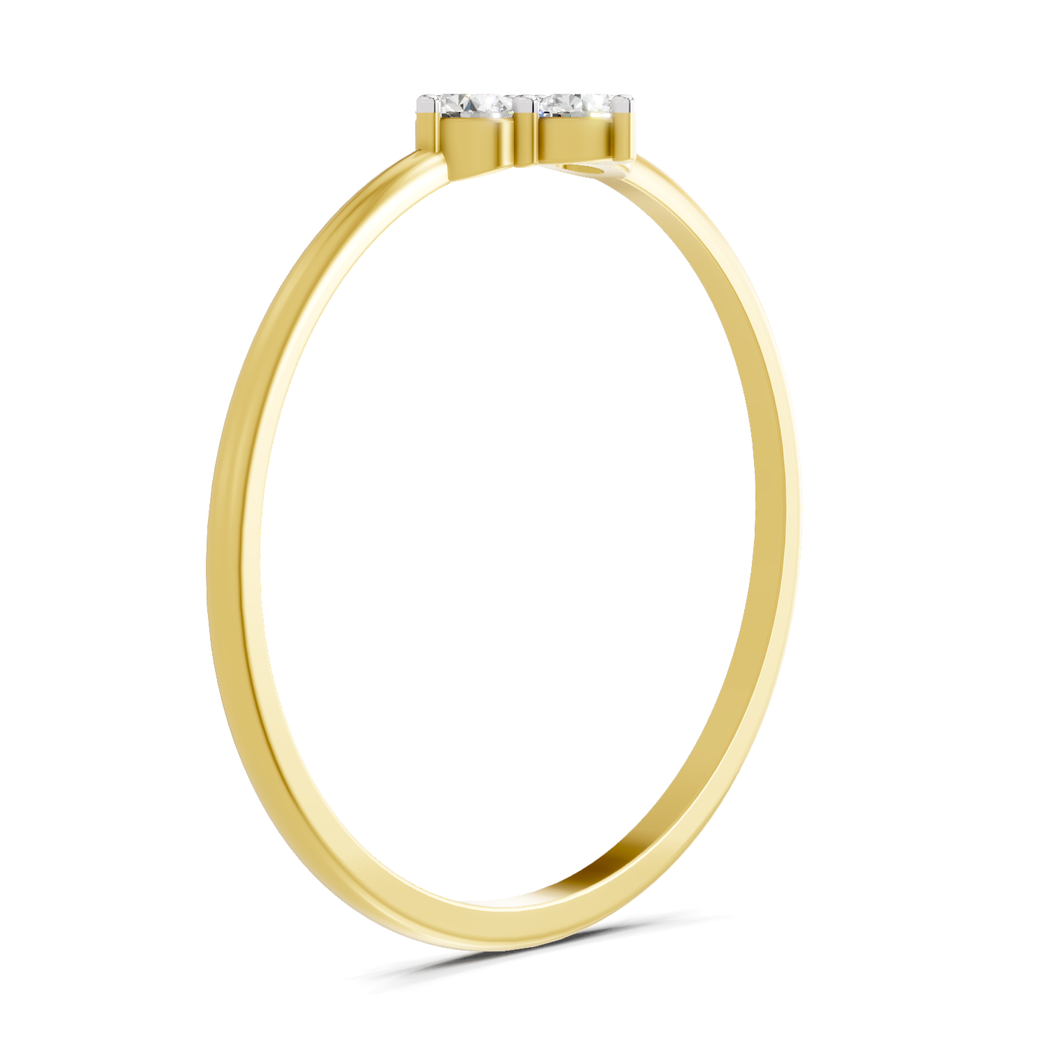 Sparkles 0.24 Ct Floral Diamond Engagement Ring in 14K Gold