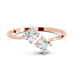 Sparkles 0.24 Ct Floral Diamond Engagement Ring in 14K Gold