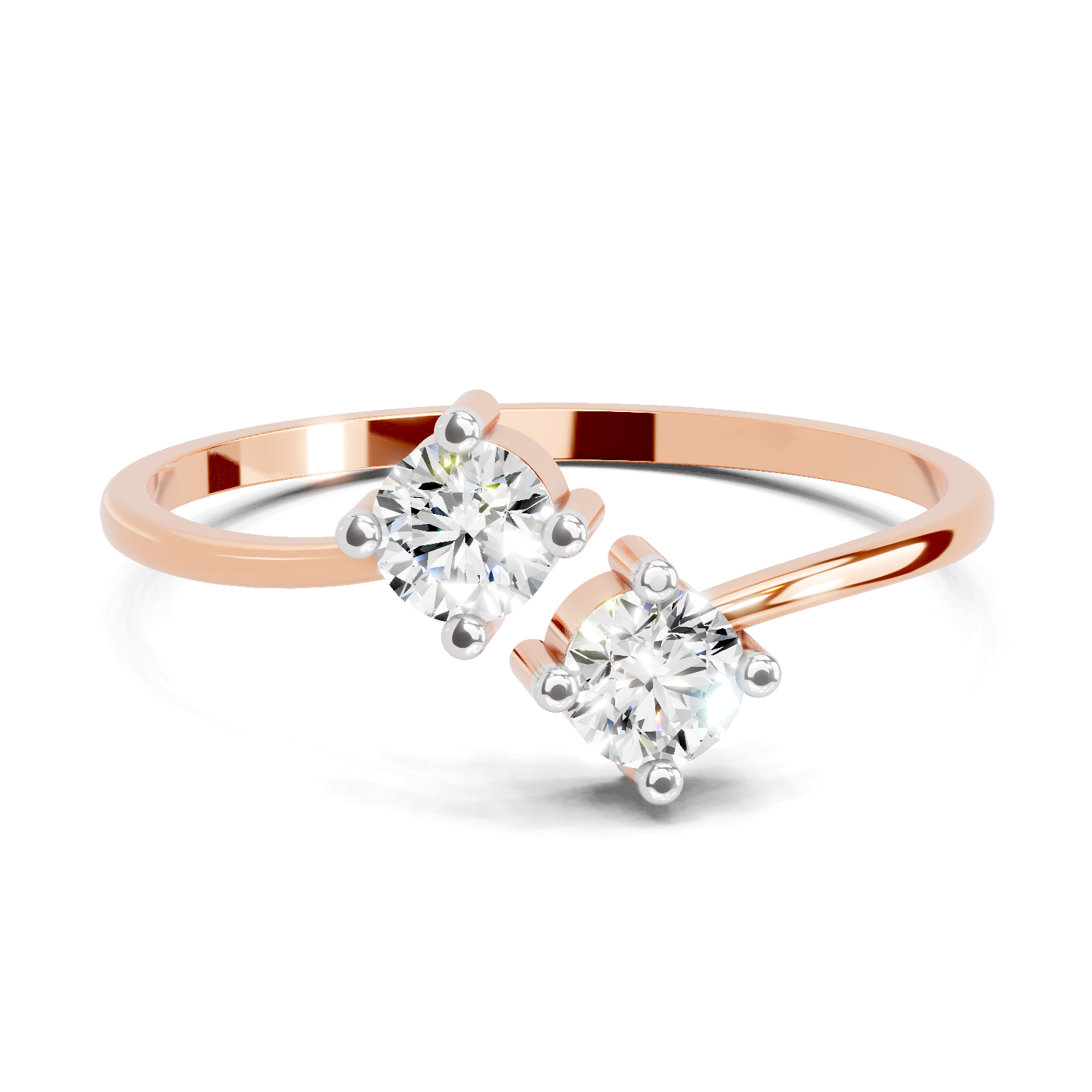 Sparkles 0.24 Ct Floral Diamond Engagement Ring in 14K Gold