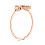 0.31 Carat Four Petal Diamond Engagement Ring