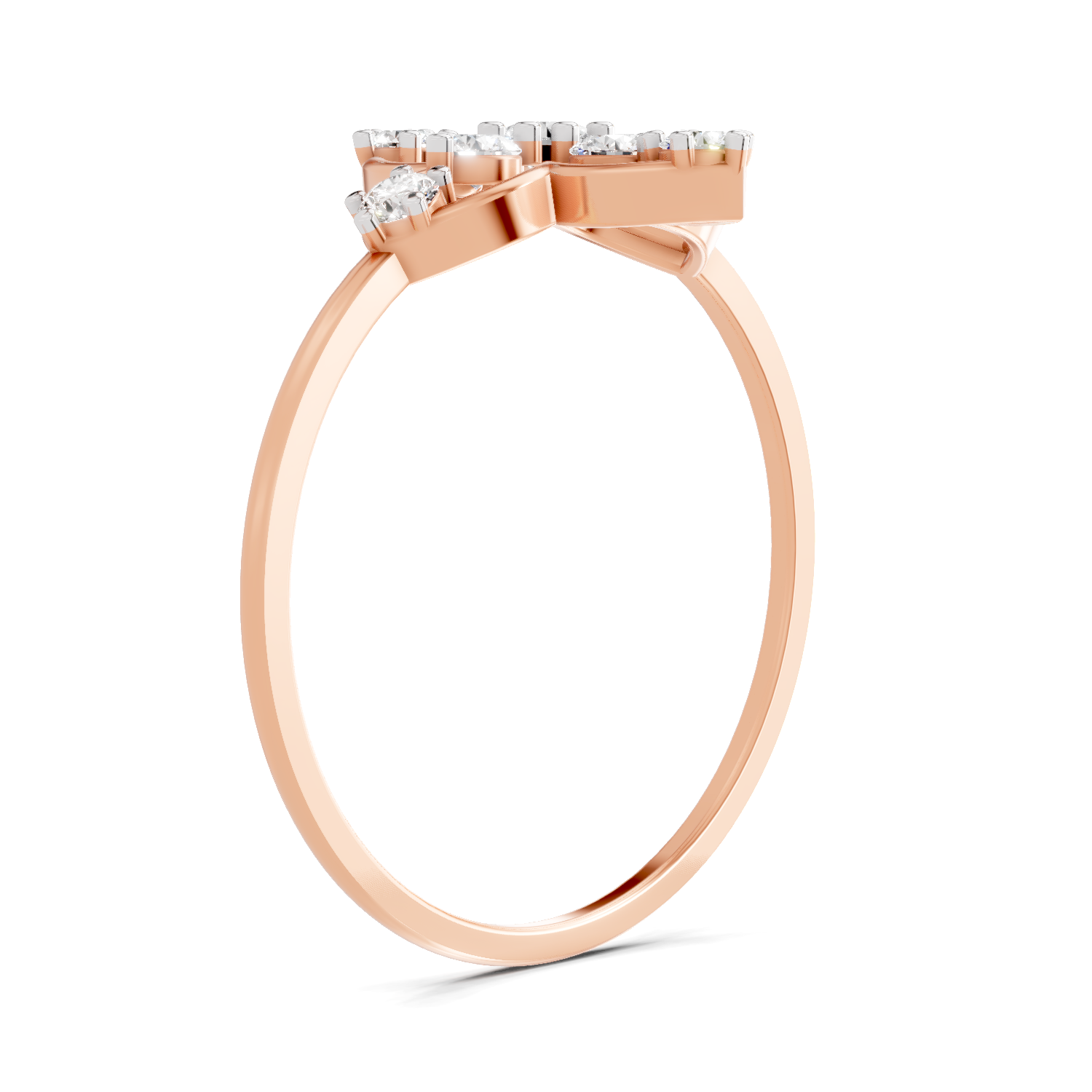 0.31 Carat Four Petal Diamond Engagement Ring