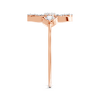 0.31 Carat Four Petal Diamond Engagement Ring