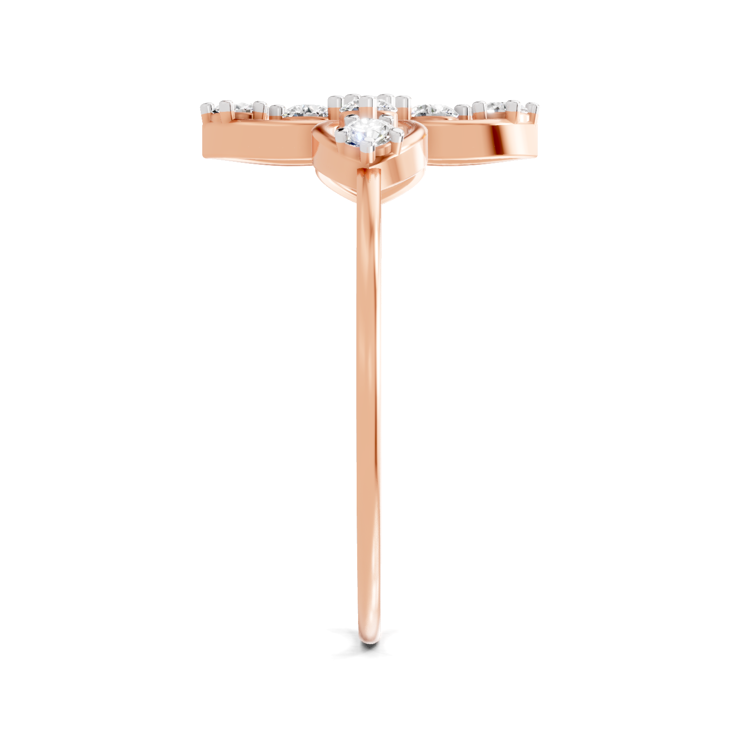 0.31 Carat Four Petal Diamond Engagement Ring
