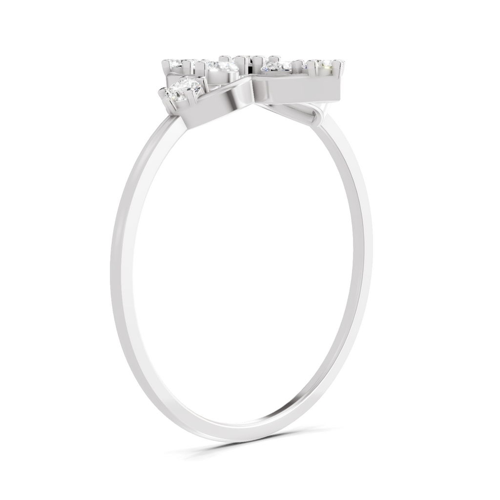 0.31 Carat Four Petal Diamond Engagement Ring