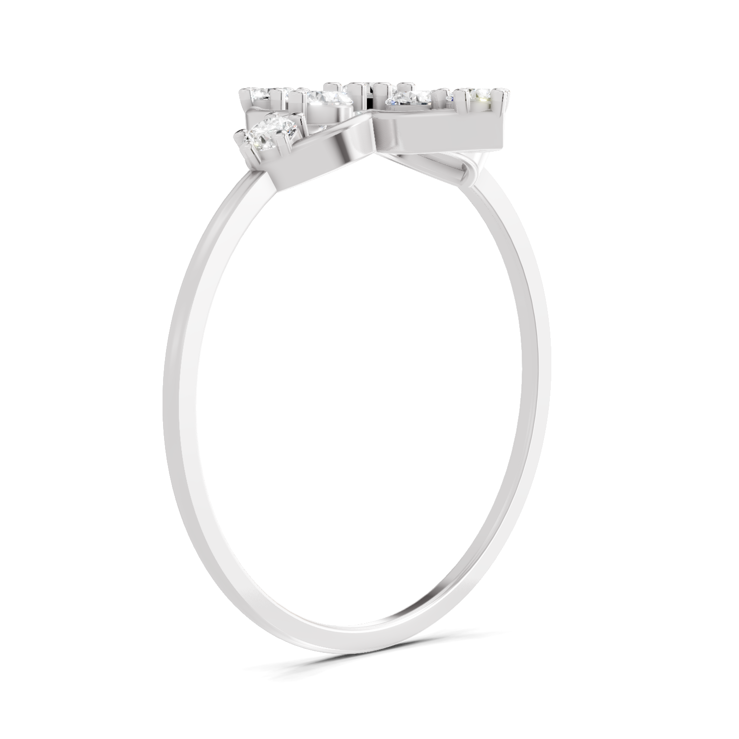 0.31 Carat Four Petal Diamond Engagement Ring