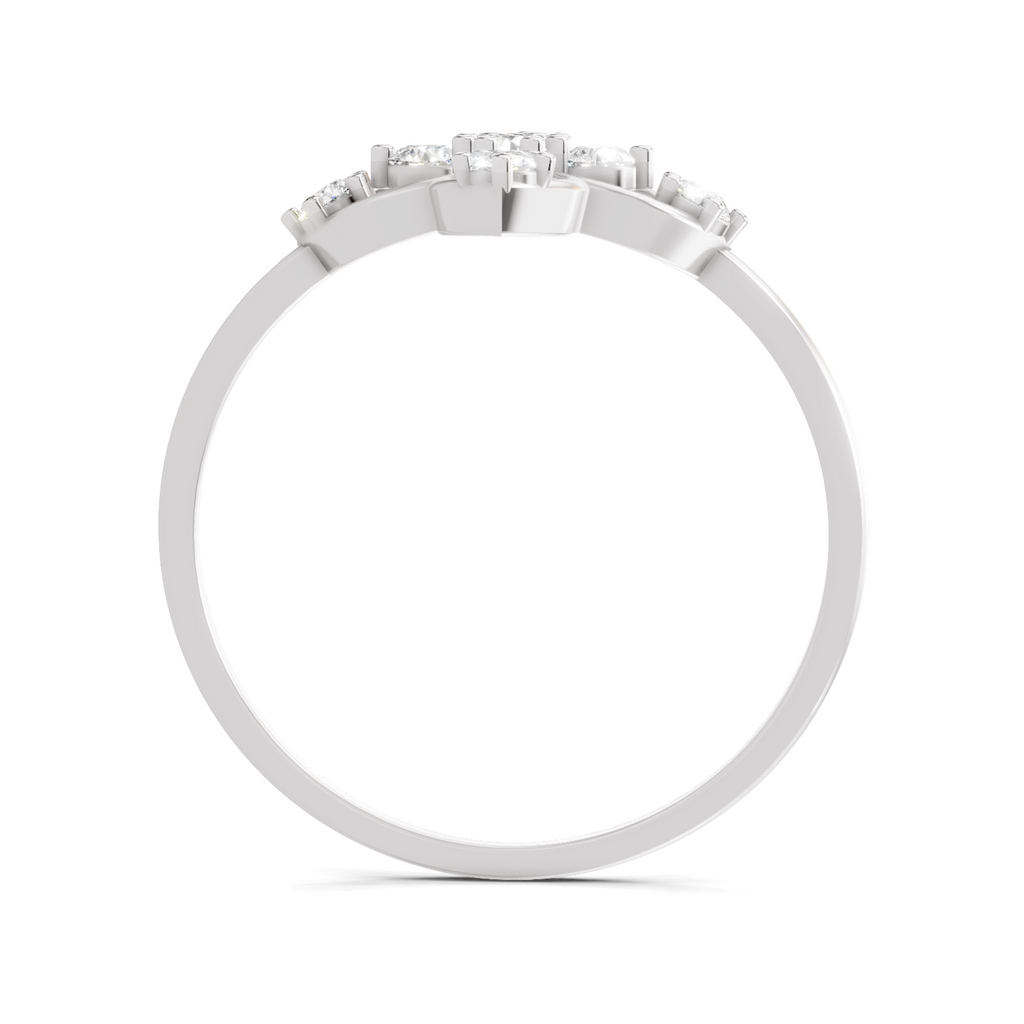 0.31 Carat Four Petal Diamond Engagement Ring