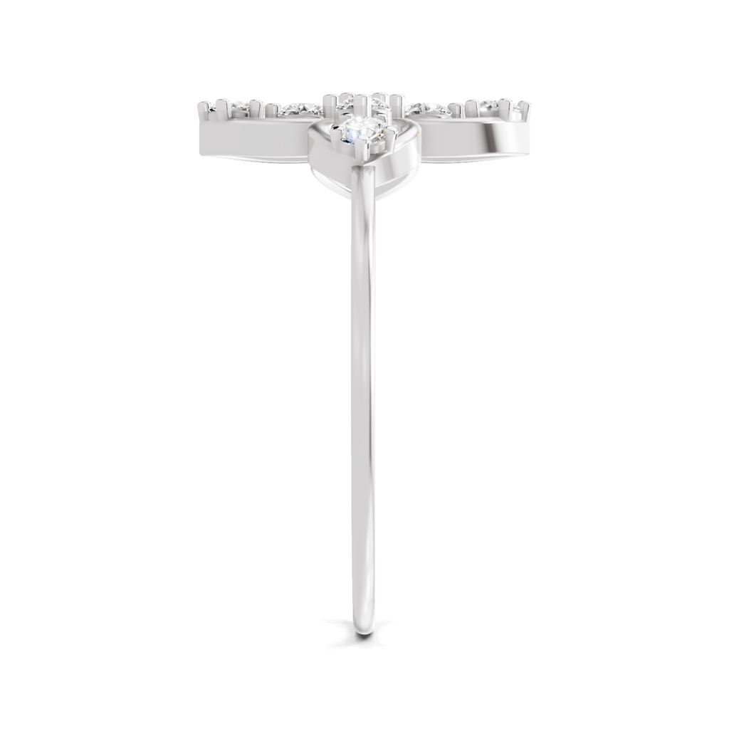 0.31 Carat Four Petal Diamond Engagement Ring