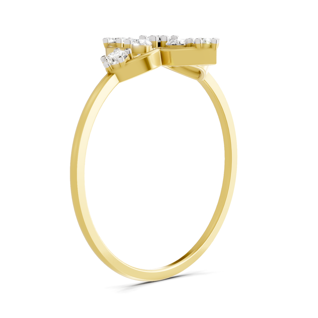 0.31 Carat Four Petal Diamond Engagement Ring