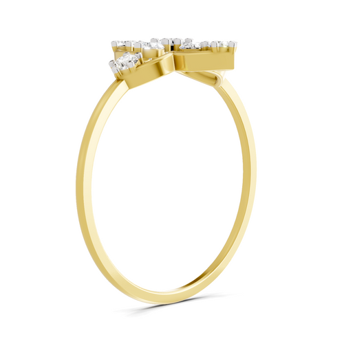 0.31 Carat Four Petal Diamond Engagement Ring