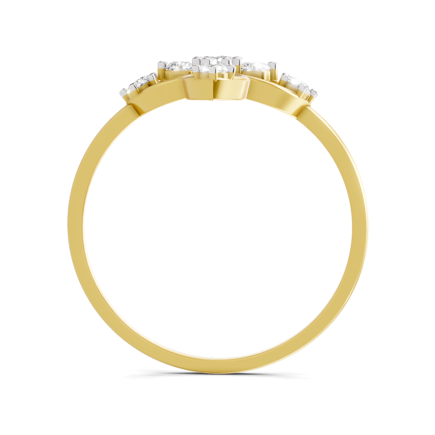 0.31 Carat Four Petal Diamond Engagement Ring
