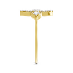 0.31 Carat Four Petal Diamond Engagement Ring
