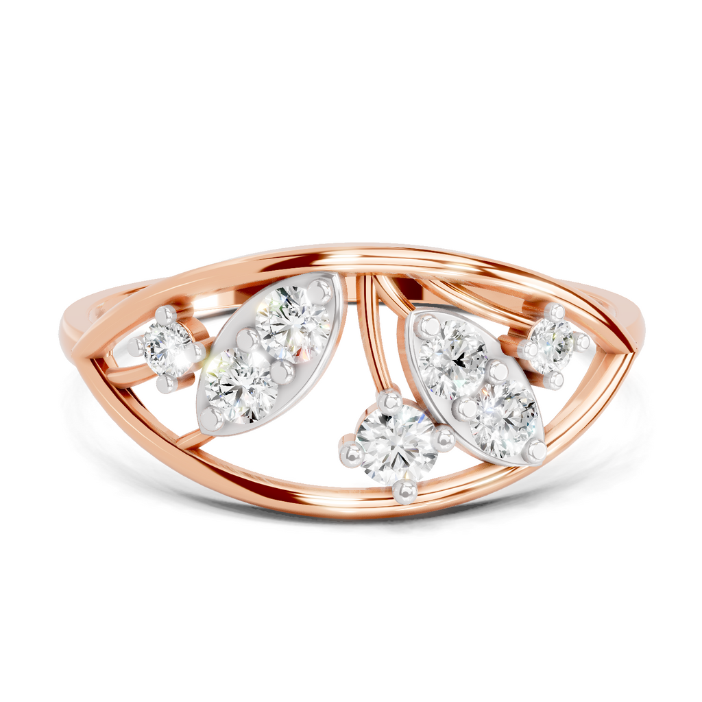 0.31 Carat Four Petal Diamond Engagement Ring