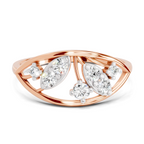 0.31 Carat Four Petal Diamond Engagement Ring
