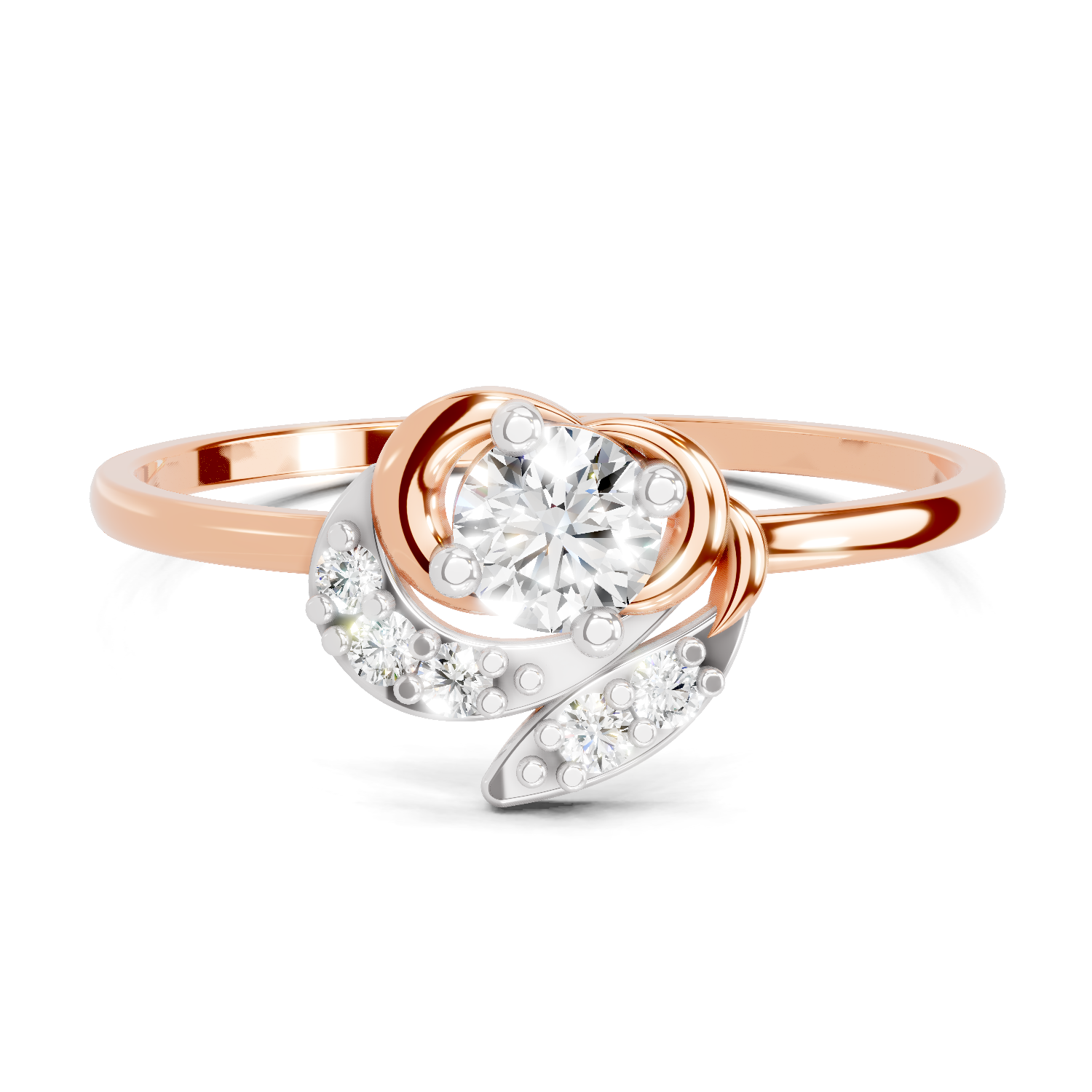 Sparkles 0.25 Ct Blossom Diamond Engagement Ring in 14K Gold