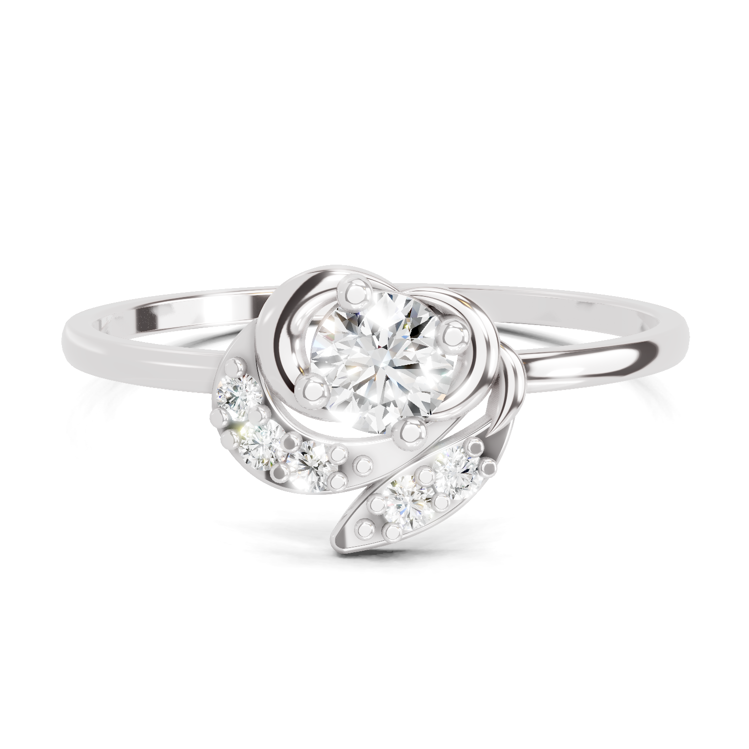 Sparkles 0.25 Ct Blossom Diamond Engagement Ring in 14K Gold