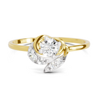 Sparkles 0.25 Ct Blossom Diamond Engagement Ring in 14K Gold