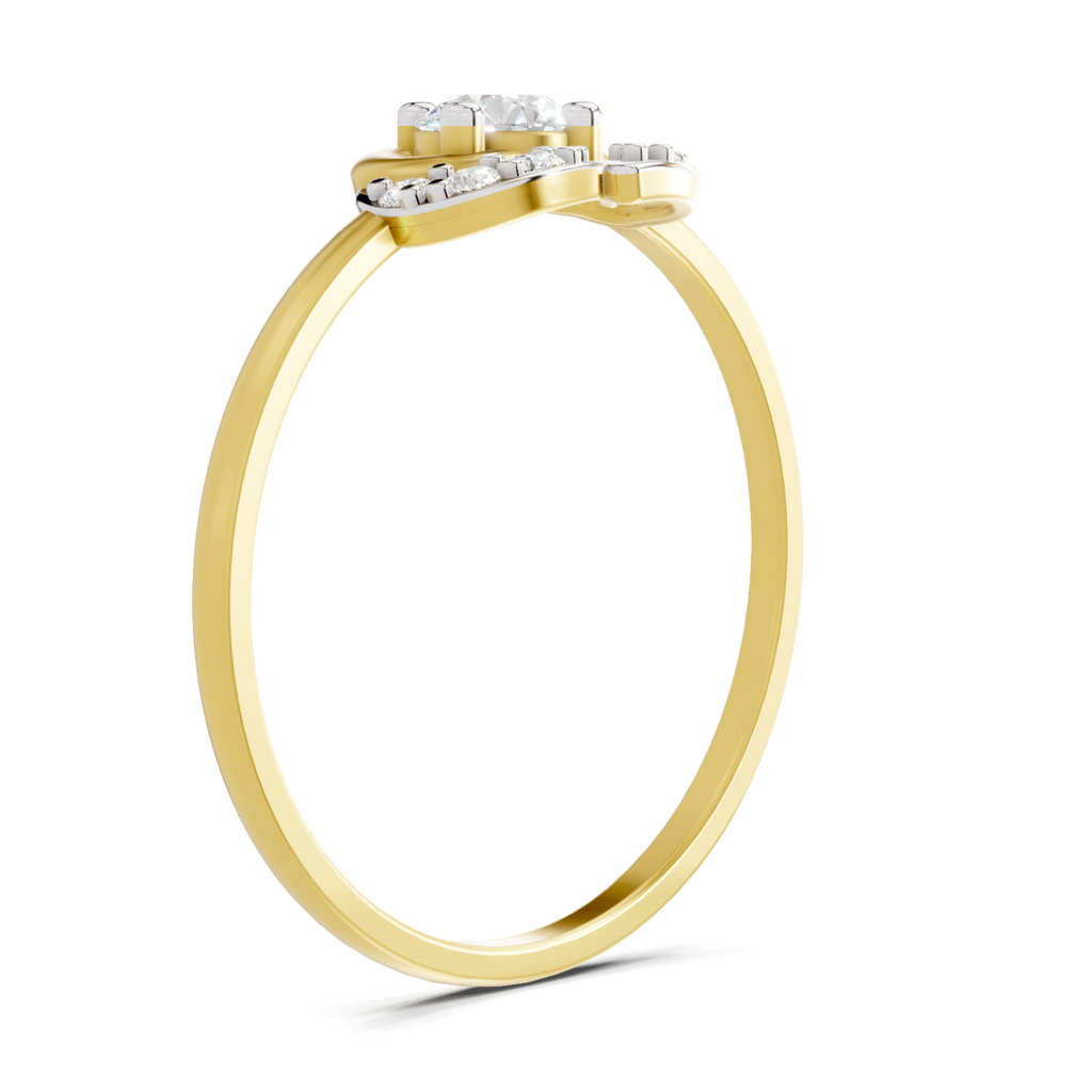 Sparkles 0.25 Ct Blossom Diamond Engagement Ring in 14K Gold
