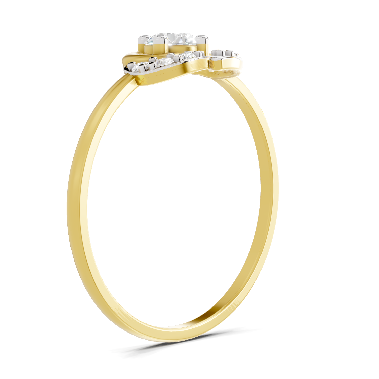 Sparkles 0.25 Ct Blossom Diamond Engagement Ring in 14K Gold