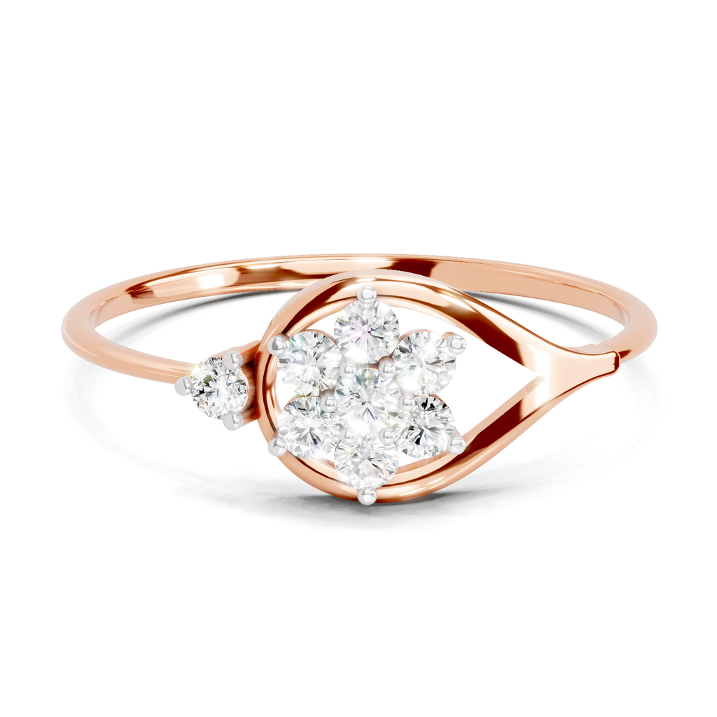 Sparkles 0.25 Ct Blossom Diamond Engagement Ring in 14K Gold