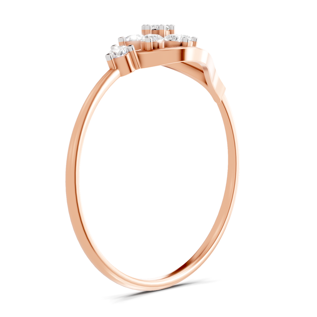 Sparkles 0.20 Ct Cluster Diamond Engagement Ring in 14K