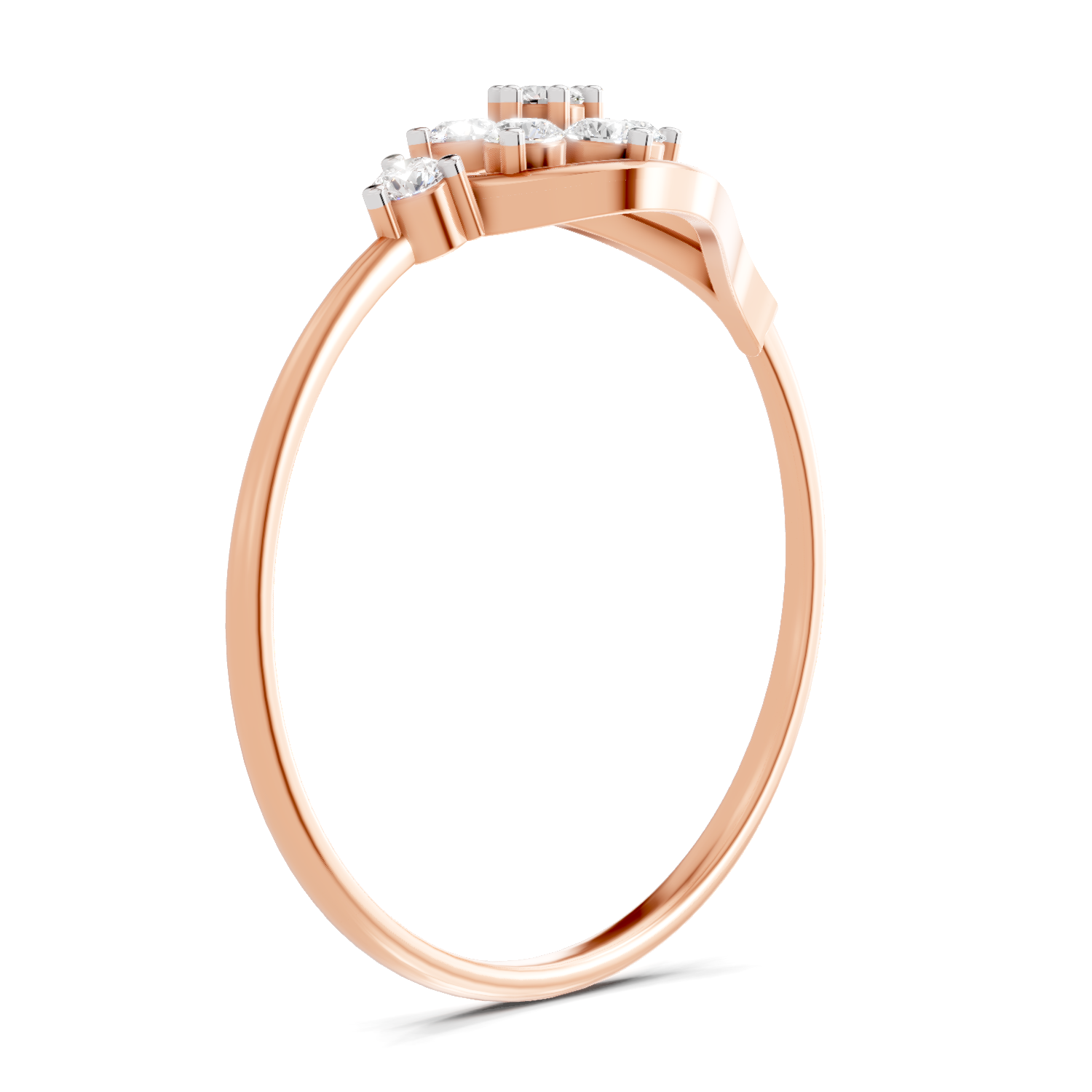 Sparkles 0.20 Ct Cluster Diamond Engagement Ring in 14K