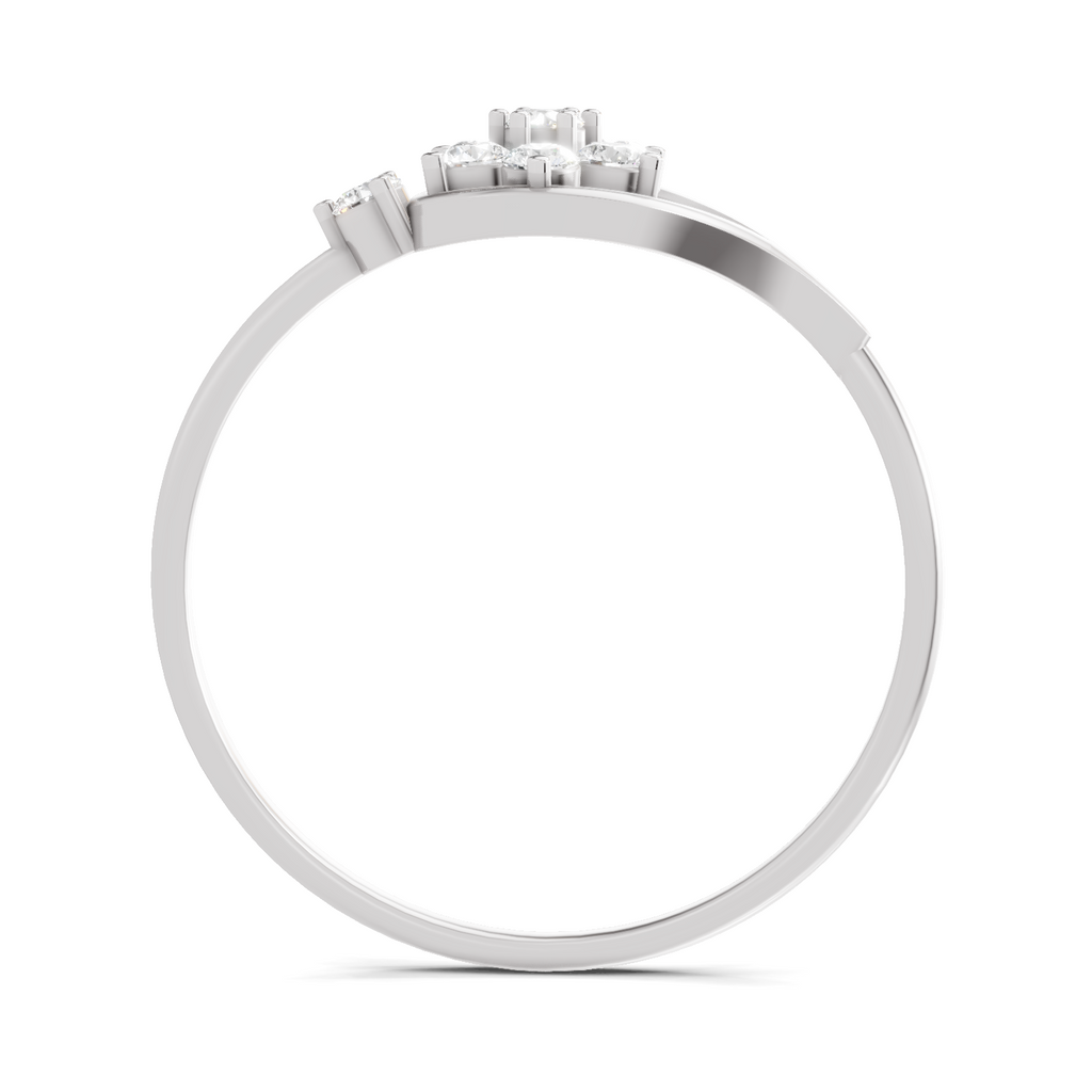 Sparkles 0.20 Ct Cluster Diamond Engagement Ring in 14K
