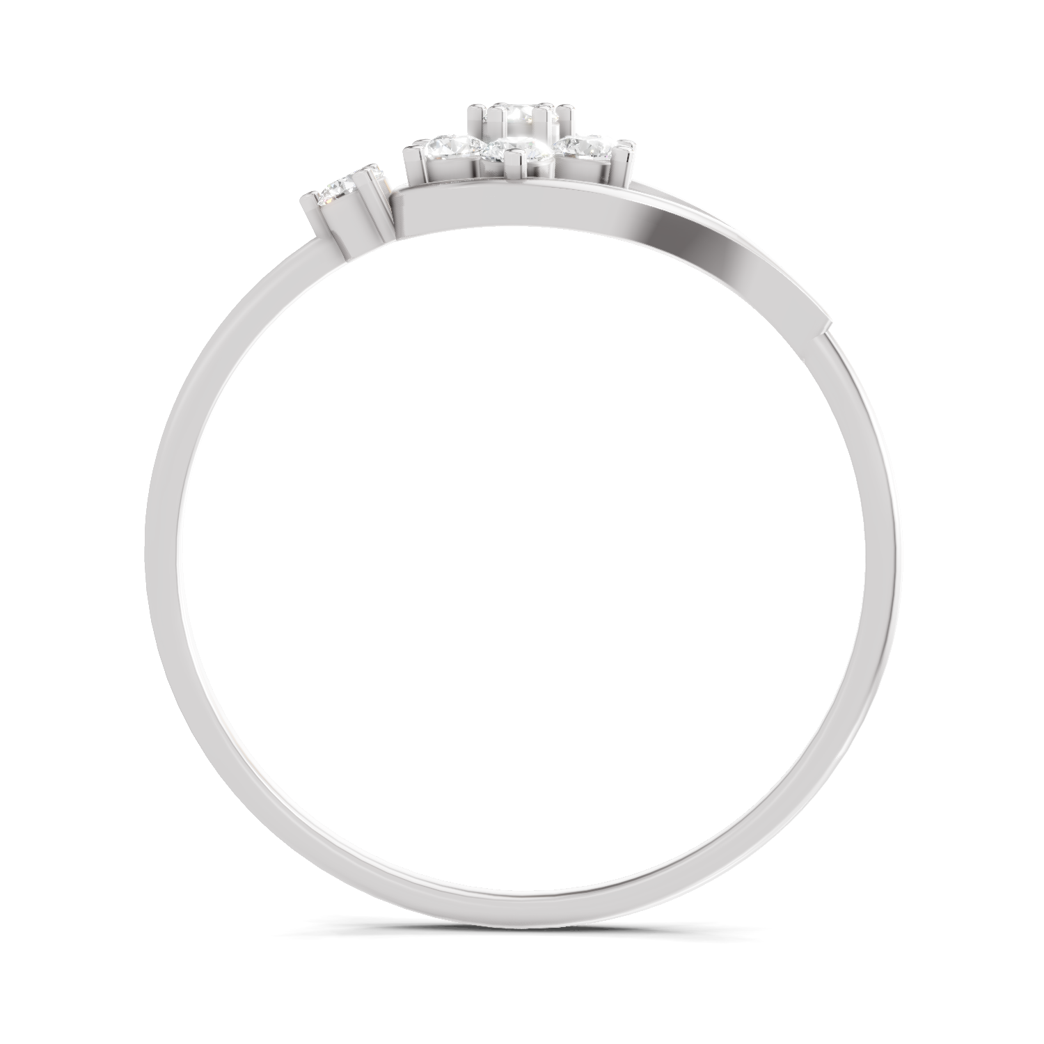 Sparkles 0.20 Ct Cluster Diamond Engagement Ring in 14K