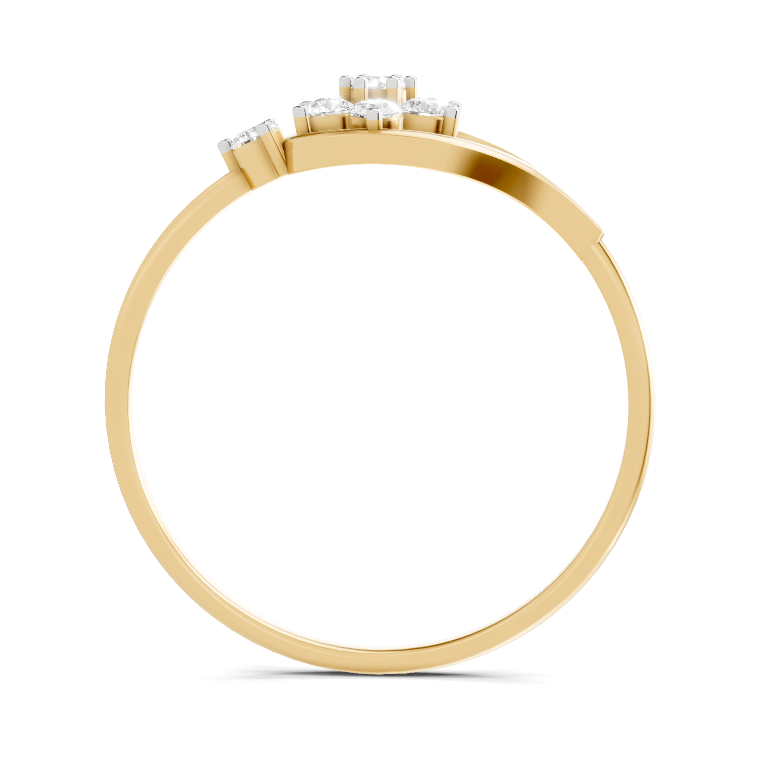 Sparkles 0.20 Ct Cluster Diamond Engagement Ring in 14K