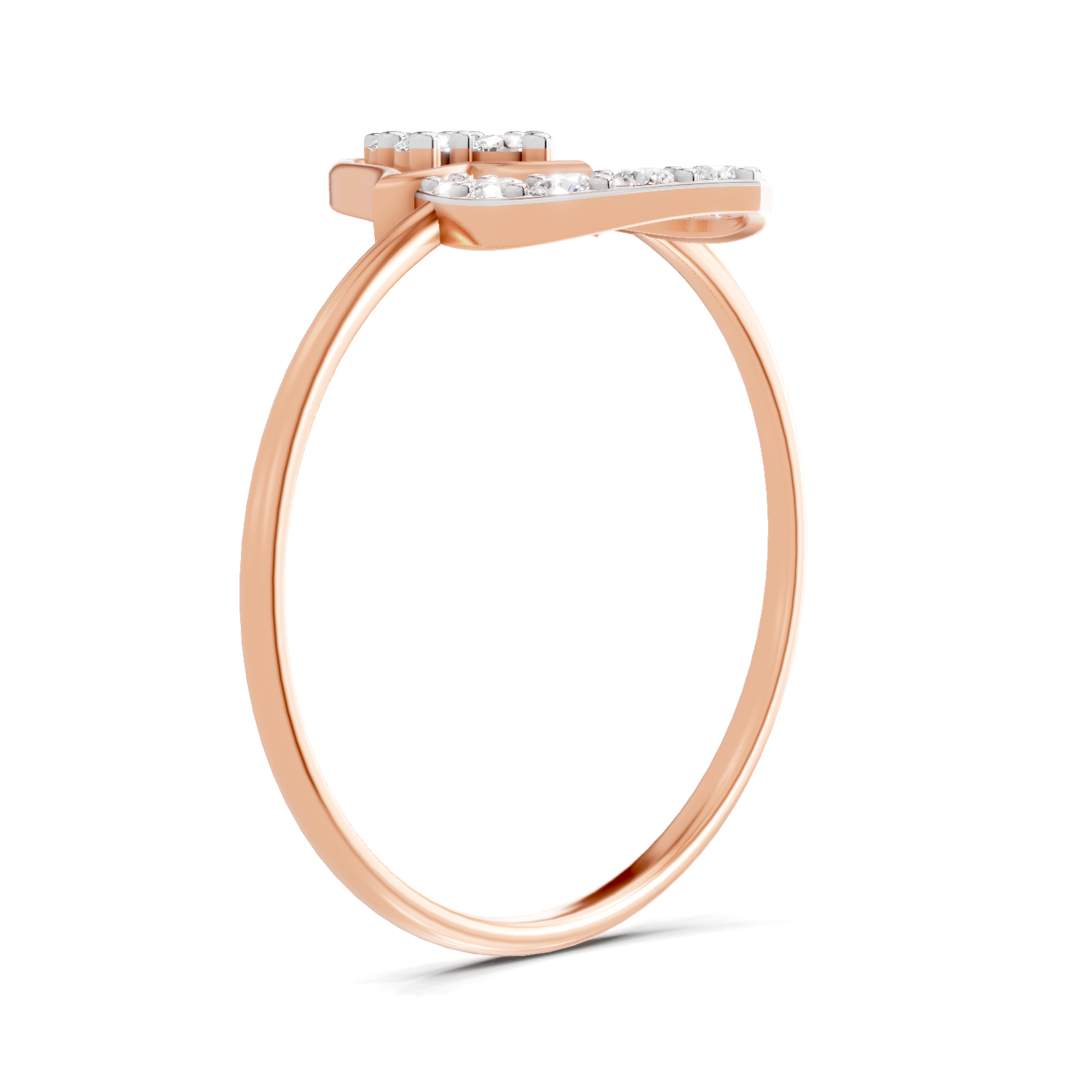 Sparkles 0.25 Ct Lotus Diamond Engagement Ring in 14K Gold