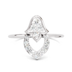 Sparkles 0.25 Ct Lotus Diamond Engagement Ring in 14K Gold
