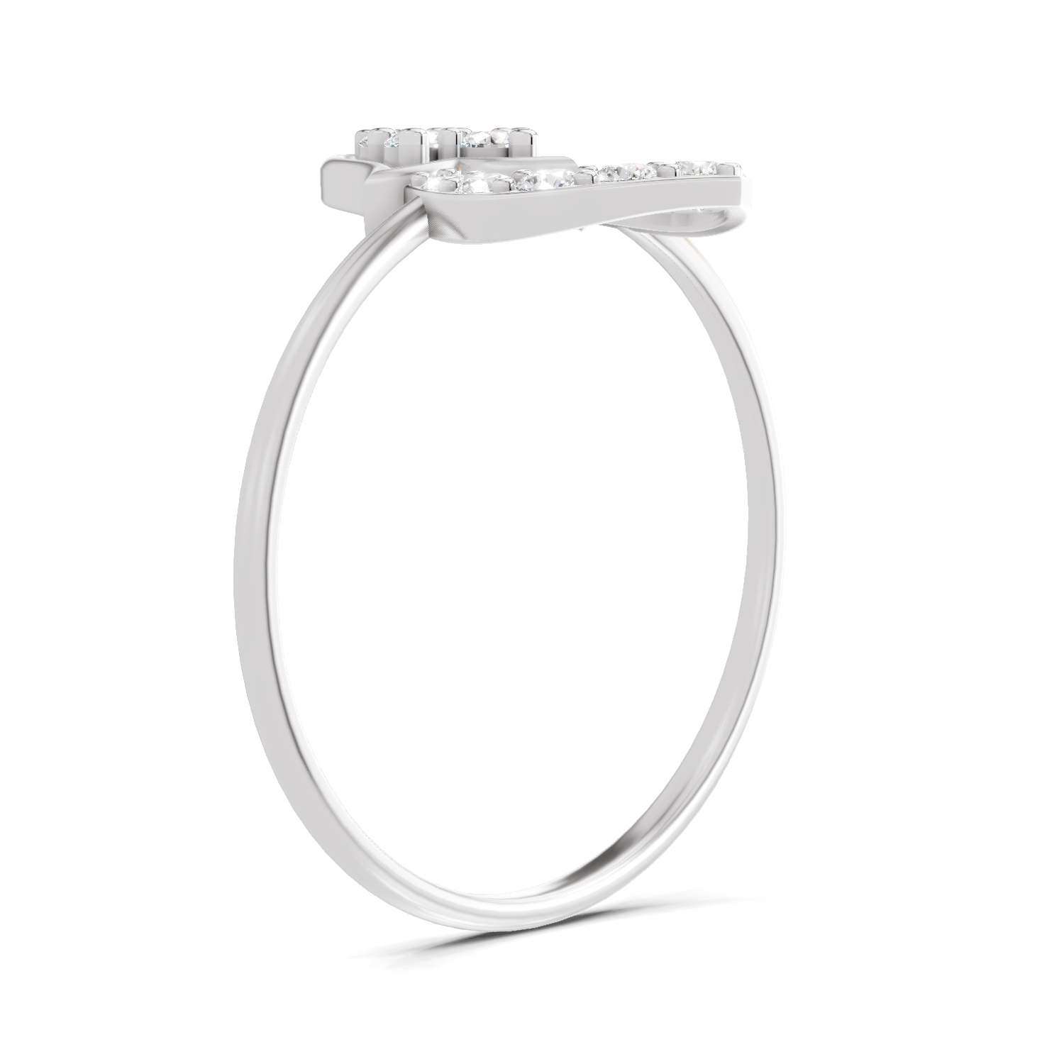 Sparkles 0.25 Ct Lotus Diamond Engagement Ring in 14K Gold
