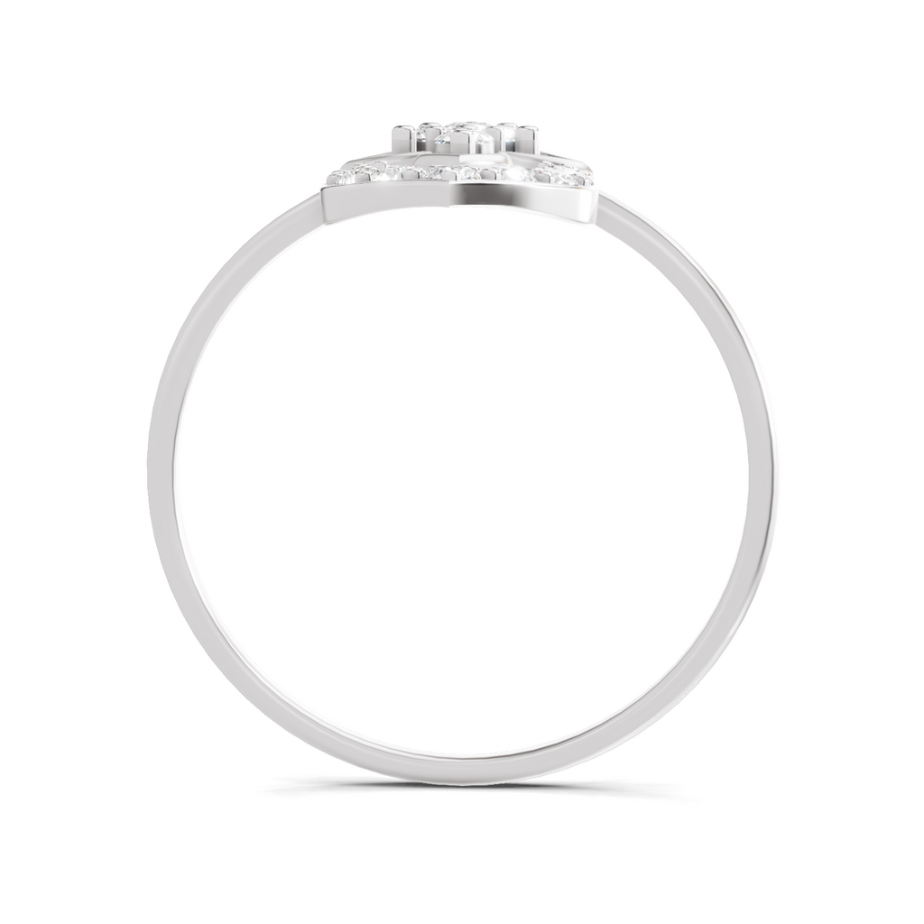 Sparkles 0.25 Ct Lotus Diamond Engagement Ring in 14K Gold