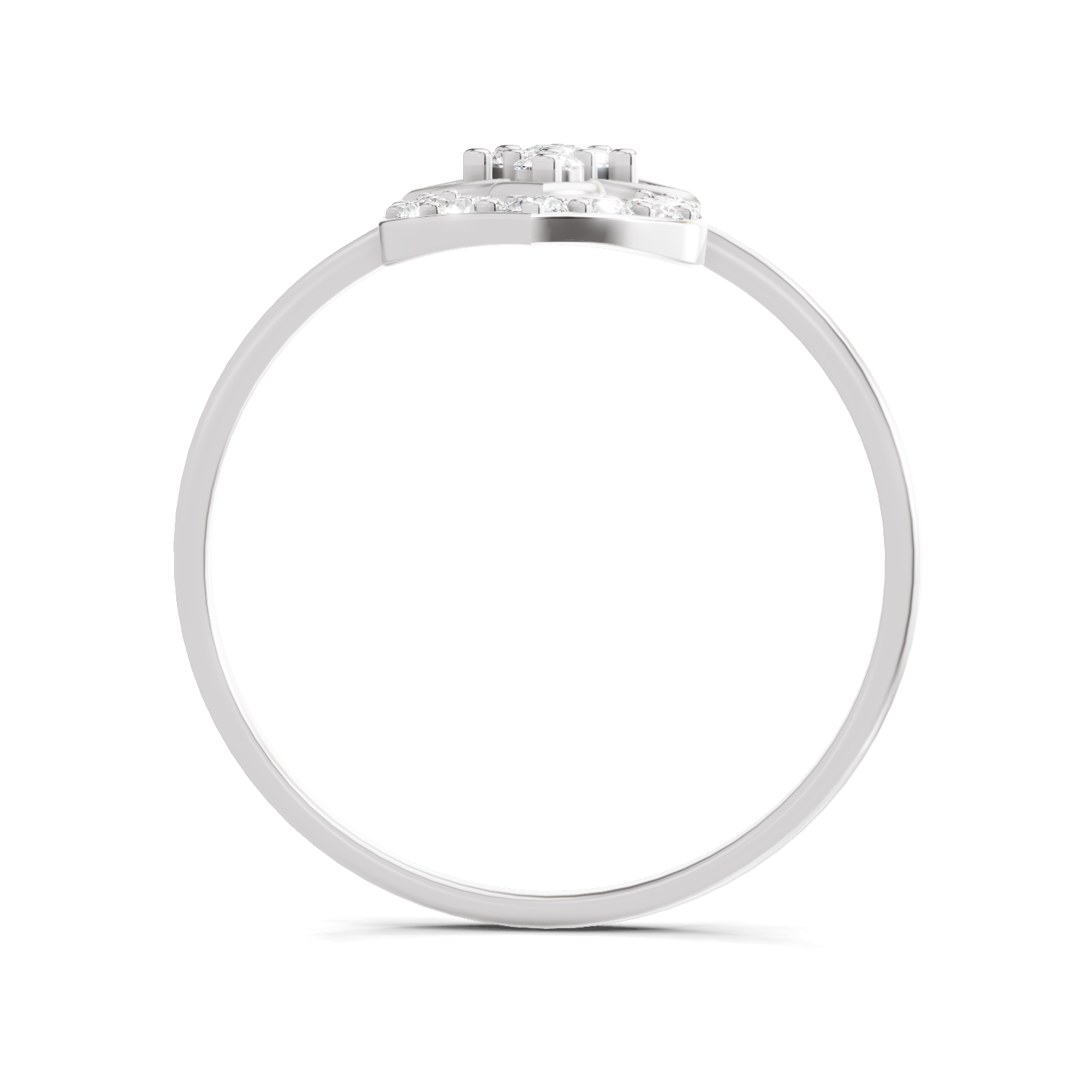 Sparkles 0.25 Ct Lotus Diamond Engagement Ring in 14K Gold