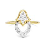 Sparkles 0.25 Ct Lotus Diamond Engagement Ring in 14K Gold