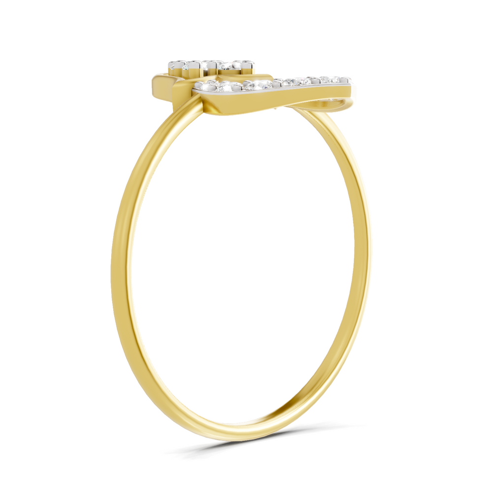 Sparkles 0.25 Ct Lotus Diamond Engagement Ring in 14K Gold
