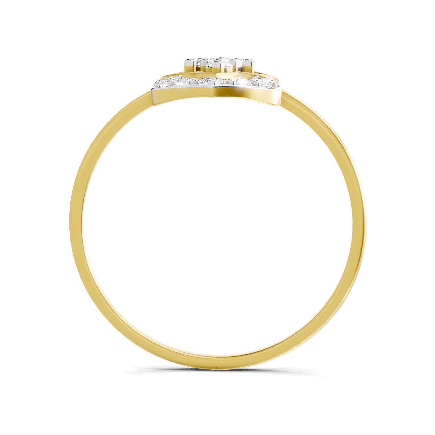Sparkles 0.25 Ct Lotus Diamond Engagement Ring in 14K Gold