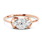 Sparkles 0.25 Ct Lotus Diamond Engagement Ring in 14K Gold