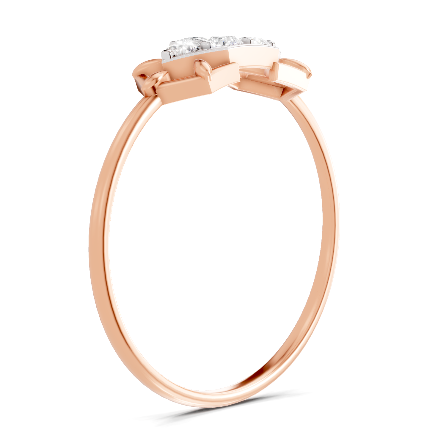 Sparkles 0.23 Ct Cluster Diamond Engagement Ring in 14k